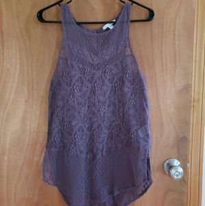 Women's American Eagle lace tunic length blouse